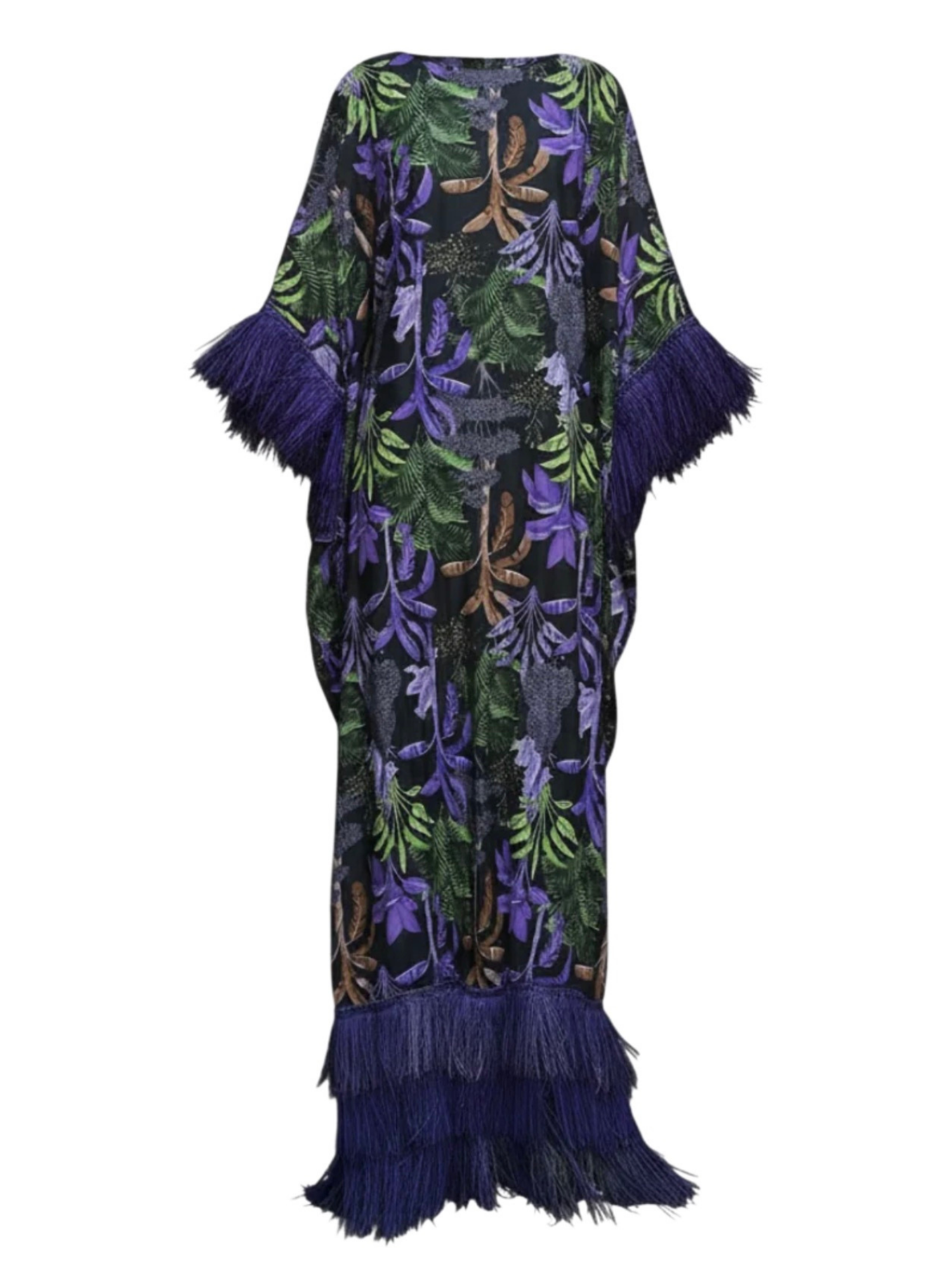 ABENI KAFTAN WITH INVISIBLE BELT -  PURPLE