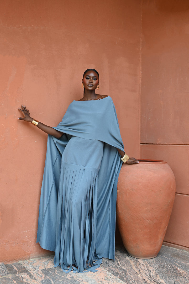 AYLA CAPE - CERULEAN SLATE