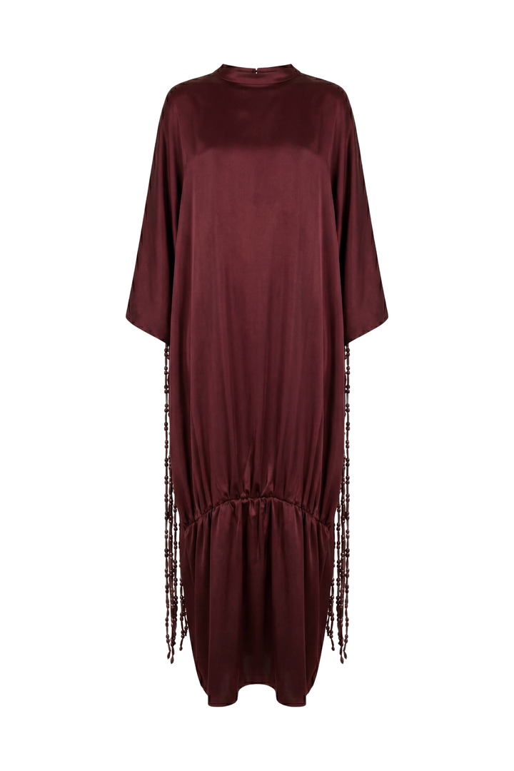 CAMILLE DRESS - BURGUNDY