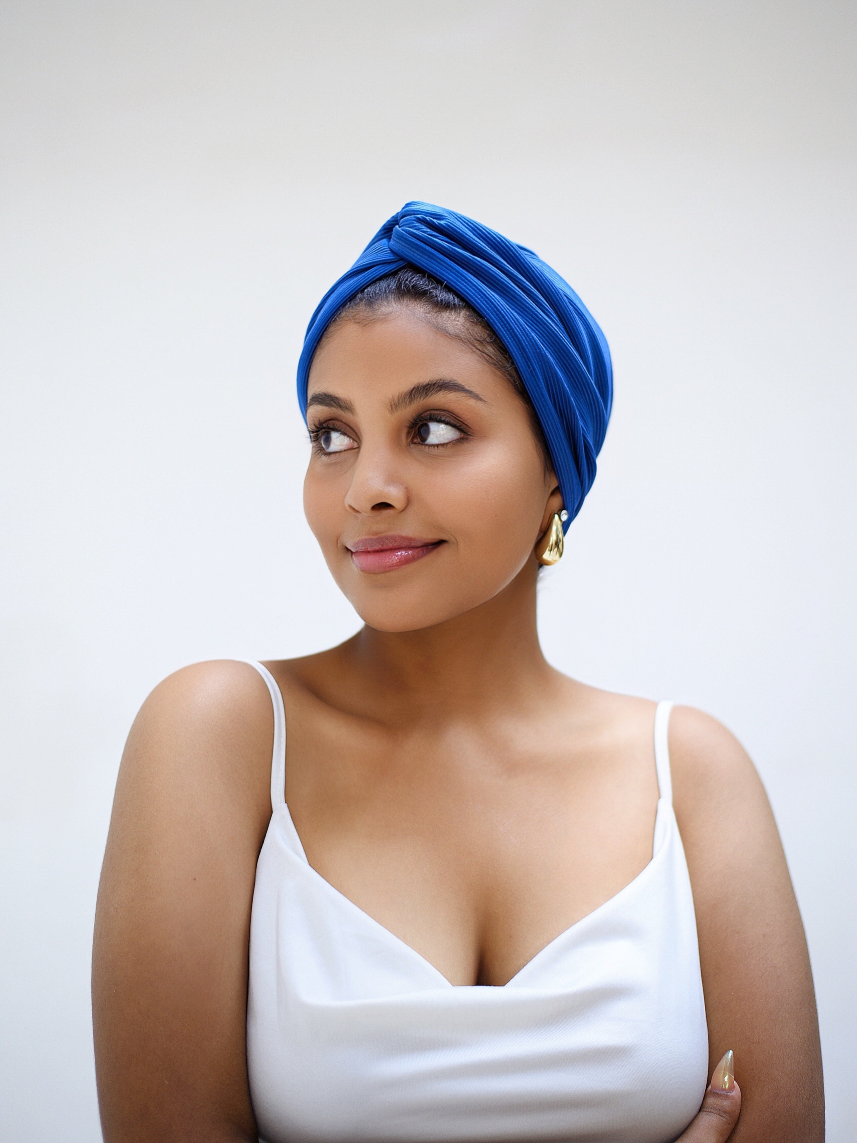 COBALT 2-IN-1 TURBAN HEADBAND