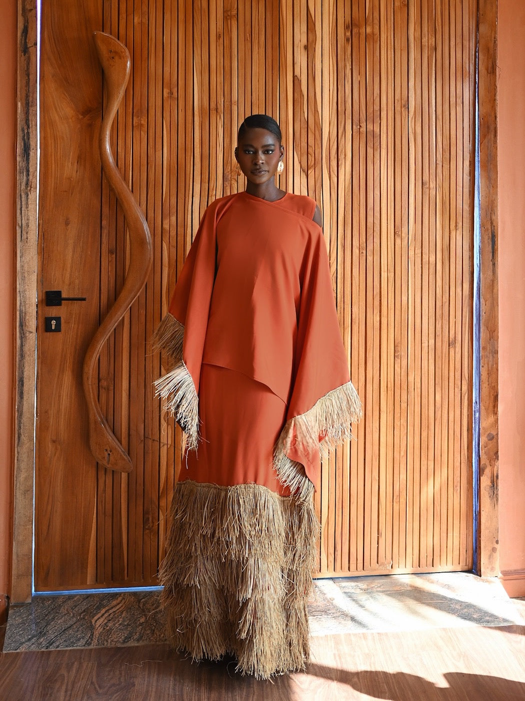 DALILA CAPE SET - ORANGE