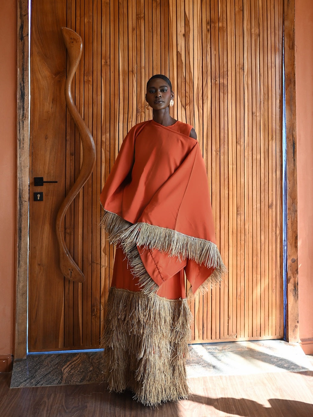 DALILA CAPE SET - ORANGE