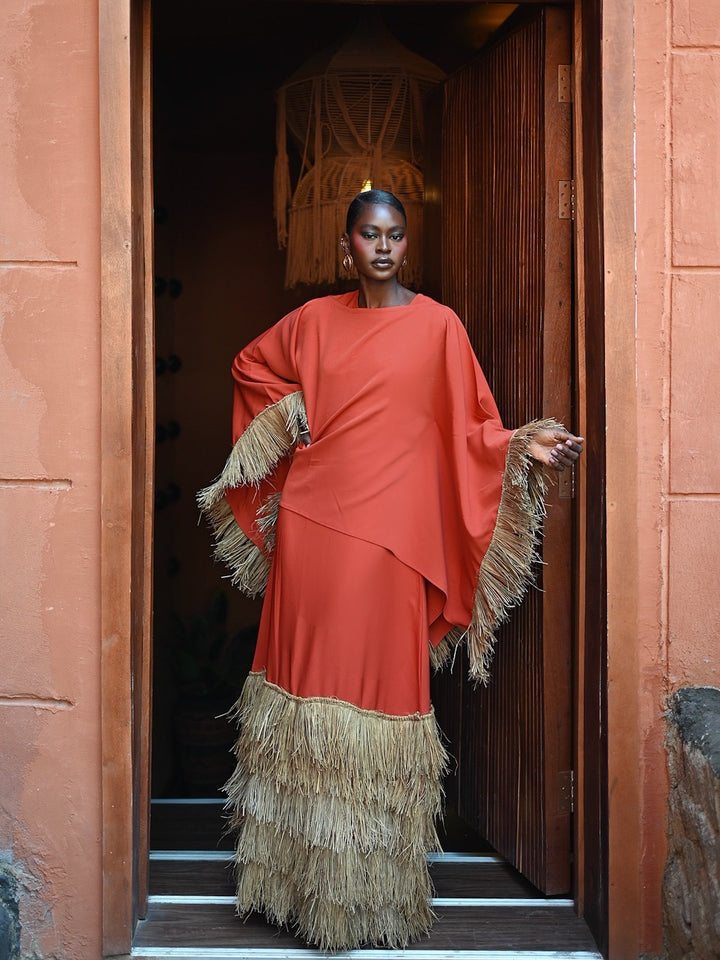 DALILA CAPE SET - ORANGE
