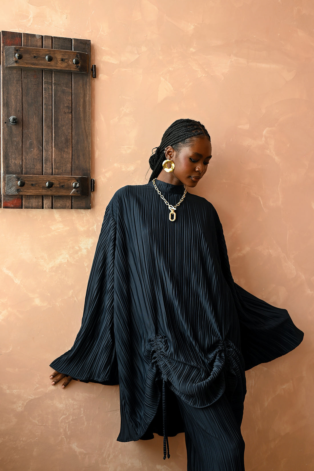 LIYA PLEAT TWO PIECE - NAVY