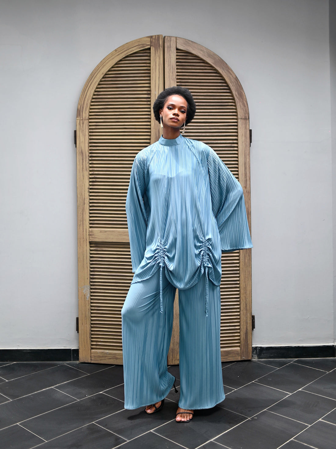 LIYA PLEAT TWO PIECE - TEAL