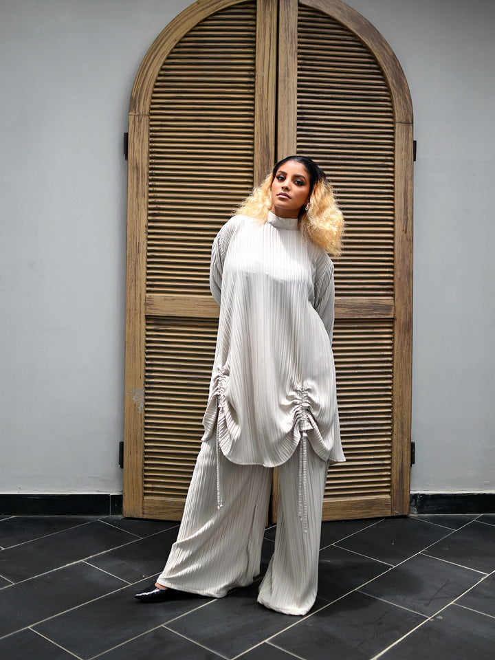 LIYA PLEAT TWO PIECE - BEIGE