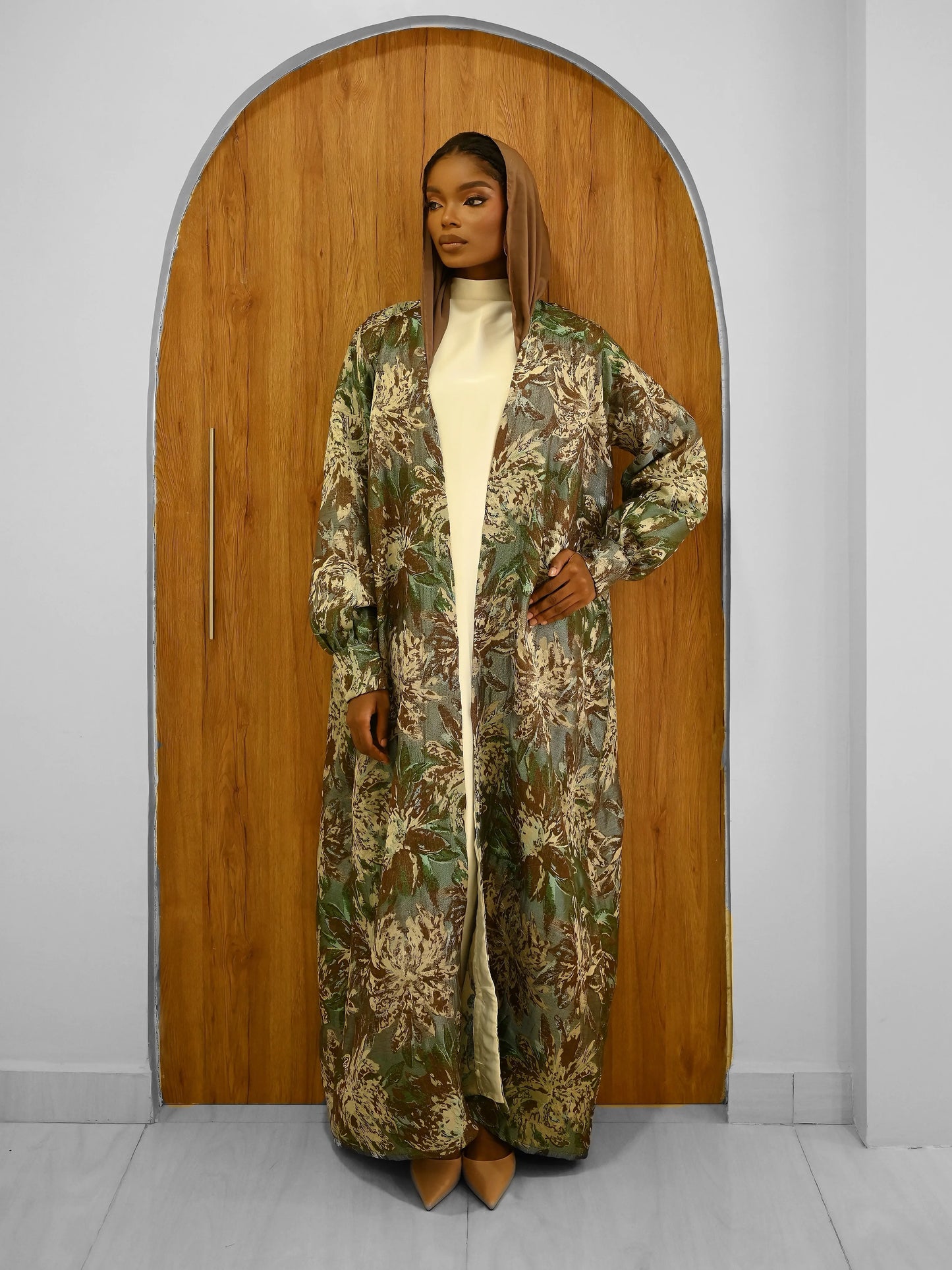 MANAL THREE PIECE PRINT KIMONO