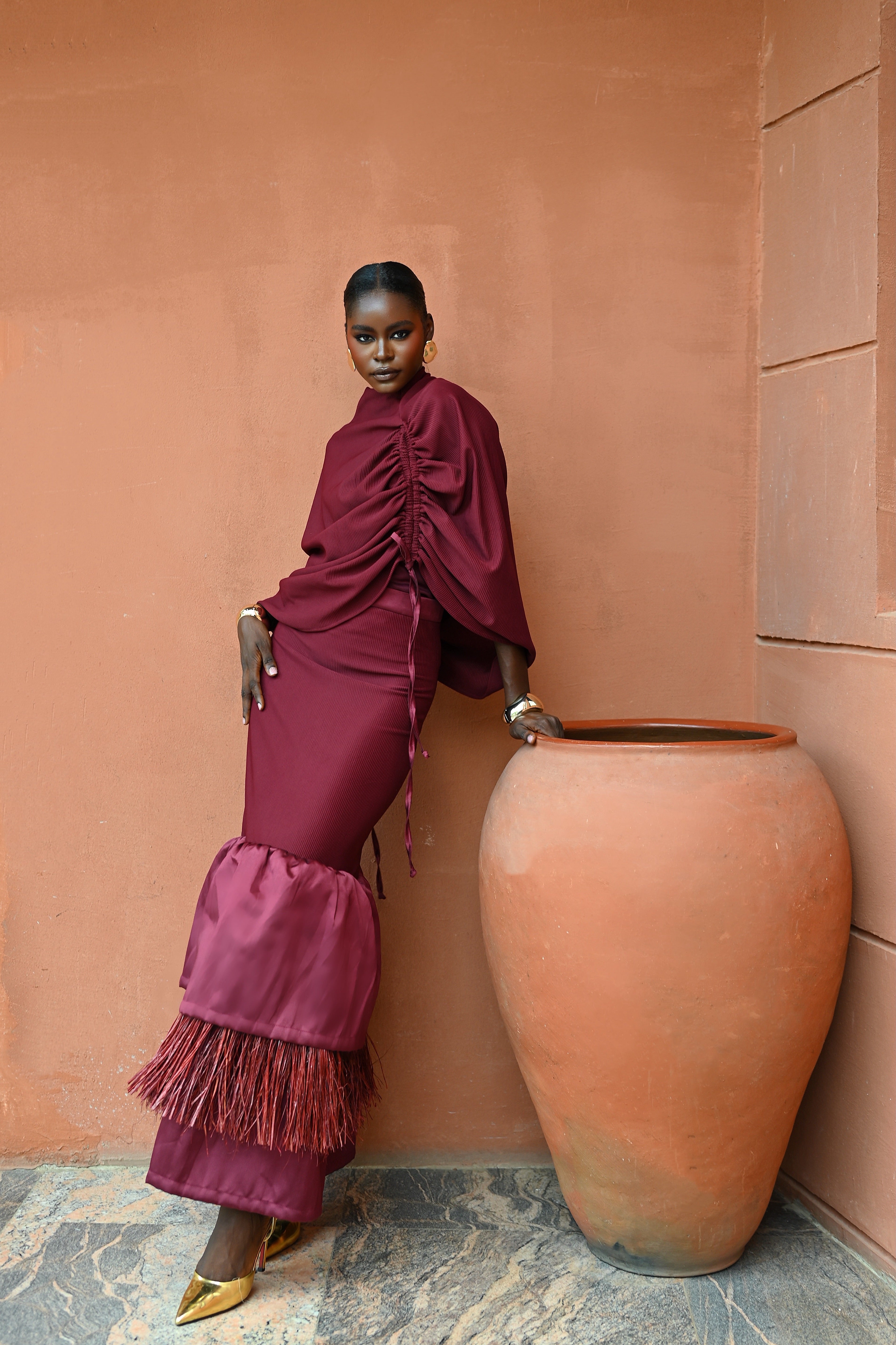 MARGAUX RAFFIA SKIRT
