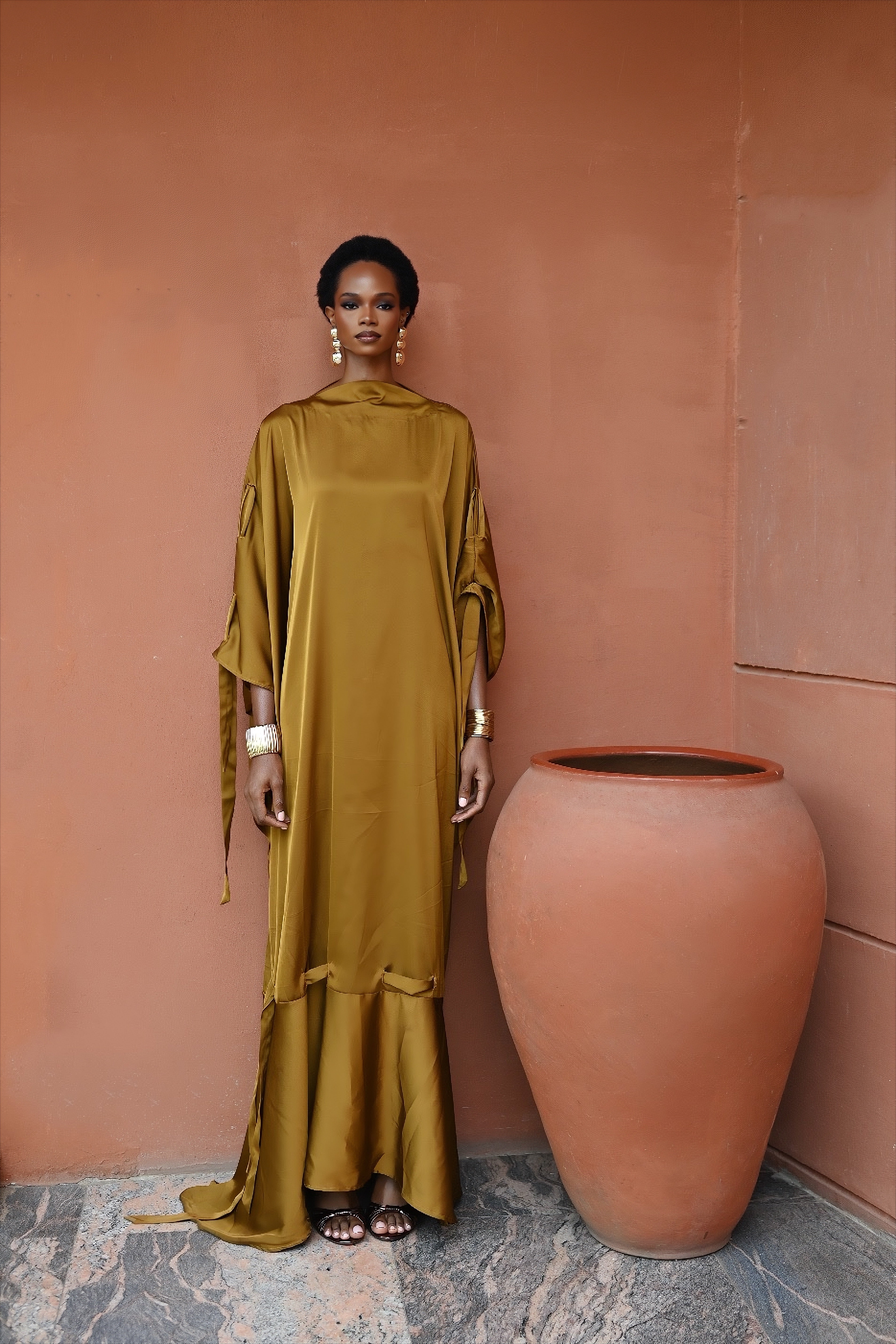 SOLENE DRESS - GOLD